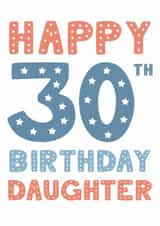 Classic Birthday Card - 30th - For Daughter created by Mint Maker Studio