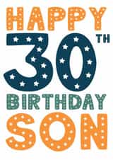 Classic Birthday Card - 30th - For Son created by Mint Maker Studio