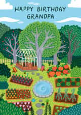 Classic Birthday Card - For Grandpa - Allotment Gardening created by Pear Tree Press
