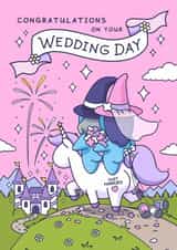 Cute Wedding Card - Fairytale Couple - Unicorn created by Cheeky Legends