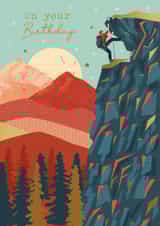 Classic Birthday Card - Rock Climbing created by Nigel Quiney