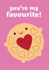 Jammie Dodger Kawaii Card For Friends, Loved Ones & Valentine's Day created by Asking For Trouble