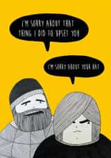 Cheeky Sorry Card - I'm Sorry About That Thing I Did - Sorry About Your Hat created by Aimee Herbert