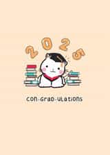 Cute Cat Graduation Card | Kawaii Cat | Graduation 2025 created by @TheGrafixCat