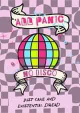 All Panic No Disco, a card for an elder emo or anxious friend/partner created by Button Nose & Dimples