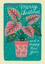 Pretty Christmas Card - Poinsettia created by Olga Kondyleva