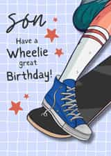 Classic Birthday Card - For Son - Skateboarding created by original fox designs