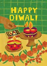 Fun Faith Card - Diwali Card - Lighting A Diya created by The Playful Indian