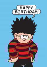 Fun Birthday Card - Beano - Dennis The Menace created by Hype Associates