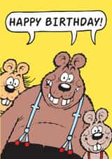 Funny Birthday Card - Beano - The Three Bears created by Hype Associates