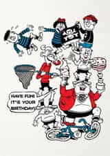 Fun Birthday Card - Beano - The Bash Street Kids created by Hype Associates