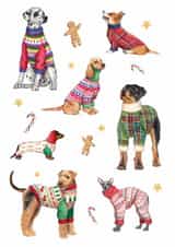 Cute Christmas Card - Dogs - Christmas Jumpers created by Beth Goodwin