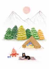 Cute Birthday/Just Because Card - Border Collie - Camping created by Beth Goodwin