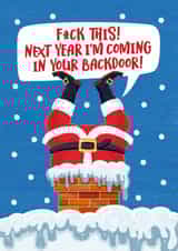 Rude Christmas Card - Backdoor Santa created by Atwood & Atwood