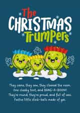 Funny Christmas Card - The Christmas Trumpers - Sprouts - Poem created by Atwood & Atwood