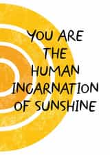 Cute Friendship Card Or Thank You Card - Human Sunshine created by SixElevenCreations