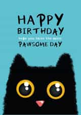 Cute black cat - Happy Birthday created by ROSHAH DESIGNS