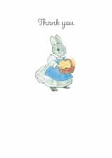 Cute Thank You Card - Little Grey Rabbit - Flower Basket created by Hype Cards