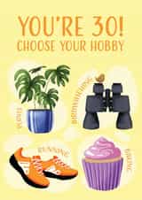 30th Birthday Card For Her - Plants, Running, Birdwatching & Baking created by Jade Blakeley