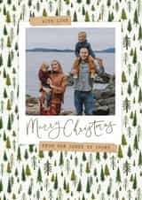Personalised Christmas Photo Card created by Making Meadows Ltd - Traditional Christmas Card - From Our House To Yours - Trees