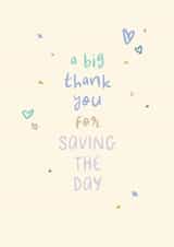 Classic Thank You Card - Saving The Day - Doodles created by Rebecca Prinn
