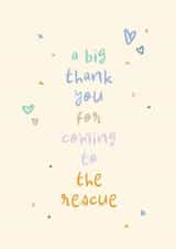 Classic Thank You Card - Coming To The Rescue created by Rebecca Prinn