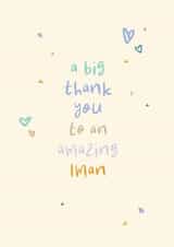 Classic Thank You Card - Amazing Iman - Islam created by Rebecca Prinn