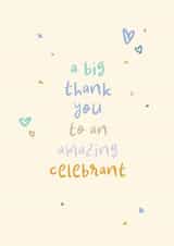 Classic Thank You Card - Amazing Celebrant created by Rebecca Prinn