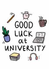 Classic Good Luck Card - University created by Studio Flafello LTD