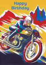 Motorcycle Racing Birthday Card created by Groves Design