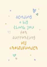 Classic Thank You Card - Supporting Crowdfunded - Raising Money - Entrepreneur created by Rebecca Prinn