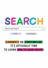 Funny Good Luck Card - University - How To Cook Pasta created by Studio Flafello LTD