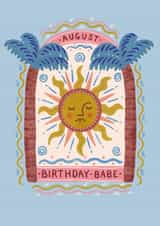 Arty Birthday Card - August Babe created by Jessie Maeve Studio