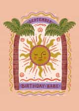 Arty Birthday Card - September Babe created by Jessie Maeve Studio