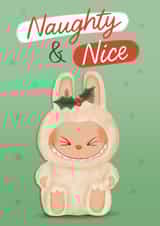 Cute Christmas Card - Labubu - Naughty and Nice created by Sydney Jo Designs