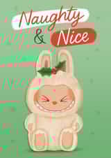 Cute Labubu Christmas Card - Naughty and Nice created by Sydney Jo Designs