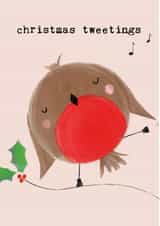 Cute Christmas Card - Robin - Christmas Tweetings created by Bexy Boo