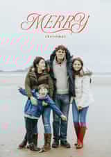 Personalised Christmas Photo Card created by letterfix - Classic Christmas Card - Merry - Minimal Typography