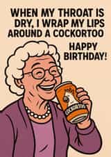 Happy Birthday - Grandma likes a cock or two! created by ZFG Cards
