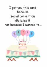 Funny birthday card for a friend created by Up Bucket Designs