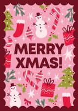 Classic Christmas Card - Modern Design - Festive Illustrations created by Stormy Knight