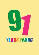 91 Birthday Card created by mrs L cards