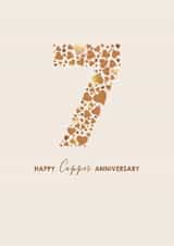 Classic Anniversary Card - 7th - Copper created by mrs L cards