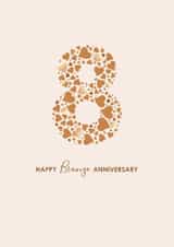 Classic Anniversary Card - 8th - Bronze created by mrs L cards