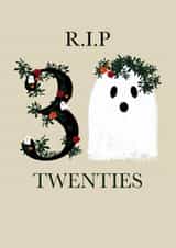 Cute 30th Birthday Card - RIP Twenties - Milestone Card created by VISIBLEINK