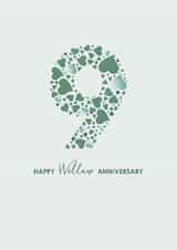 Classic Anniversary Card - 9th - Willow created by mrs L cards