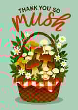 Cute Thank You Card - Mushrooms created by Folio | Ian Owen