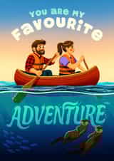 Classic Anniversary Card - Favourite Adventure - Canoeing created by Folio | Ian Owen