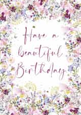 Traditional Birthday Card - Flowers - For Her created by Nigel Quiney