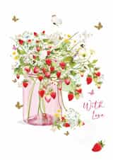 Traditional Birthday Card - Flowers - Strawberries created by Nigel Quiney